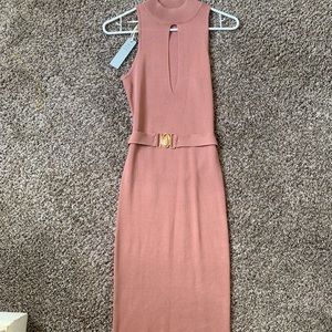 Sleeveless Mauve Midi Dress